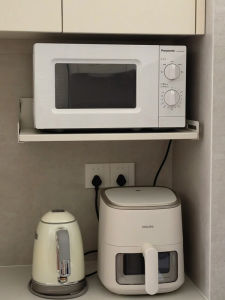 Kitchen Wall Mounted Multi-Function Storage Rack Spice Holder Microwave Organizer Home Essential No Drilling Required