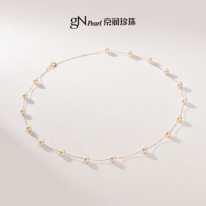 Luxurious High-End Pearl Necklace 18K Gold