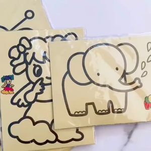 Random Colorful Sand Painting Drawing DIY Color Art Paper Children Kids Toy