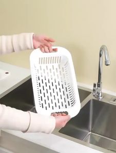 Retractable Vegetable Drainer Basket and Sink Rack - Multifunctional Kitchen Storage Gadget