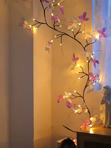 Butterfly LED Vine Light Bendable Rattan Willow Lamp Indoor Outdoor Garden Wall Hanging Decorative String