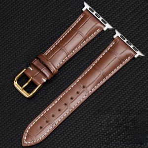 FUDIEN | Apple Watch Compatible Leather Strap S9 New Model Apple Watch 7 Butterfly Buckle Personality SE Genuine Leather 44mm Smart Watch Band