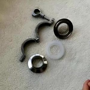 SS304 1.5 2 OD Sanitary Pipe Weld Ferrule Tri Clamp and PTFE Gasket Set