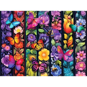 Butterfly Flowers Animal Artwork Jigsaw Puzzle 500/1000/1200/2000PCS Stress Relief Puzzle Wall Art Decor Gift