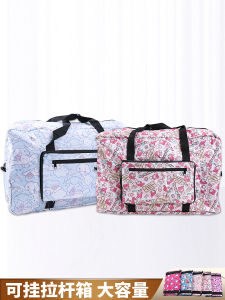 Large Capacity Travel Bag Womens Foldable Storage Bag Cartoon Print Handbag Luggage Cover Portable Travel Suitcase Bag