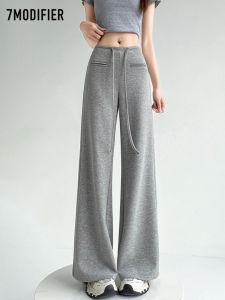 7.Modifier | Quần Âu Phong Dây Kéo Cao Waist Drape Form Rộng Giảm Cân Phong Cách Thường Ngày