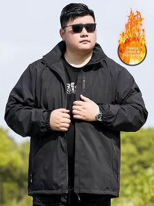 Zuogeeya | Oversized Plus Size Fleece Lined Outdoor Jacket Hooded Windbreaker