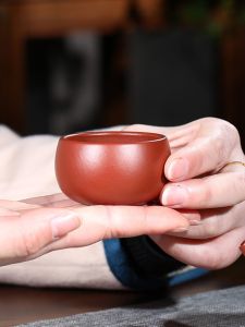 Cốc Trà Thủ Công Bằng Gốm Sét Nguyên Chất Màu Đỏ Lớn Cốc Trà Cổ Điển Cốc Trà Chủ Cốc Trà Nhỏ Cốc Trà Tinh Khiết Egarfu