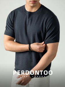 PERDONTOO | Luxury French Style Silk Lyocell Short Sleeve T-Shirt Breathable