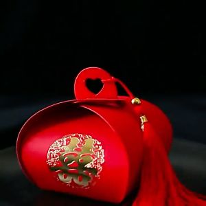 DOUBLE HAPPINESS 10PCS HXYB CANDY BOX WEDDING CANDY BOX