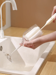 ⭐🇸🇬 READY STOCK Cup Cleaning Brush Sponge Brush Removable Bottle Brush Household feeding bottle brush Long-handled