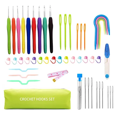  Crochet Hooks49pcs Crochet Set Ergonomic Crochet Hooks Set with Case for Beginner
