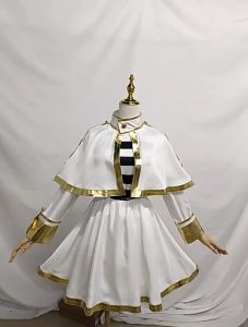 Anime Frieren Beyond Journeys End Frieren Cosplay Costume Wig Dress Ears Earrings Mage Uniform Halloween Party Costume