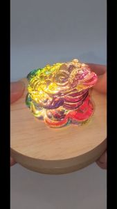 (SG Seller Ready Stocks) Glazed Glass (Liu Li) Money Frog Display Ornament 6+cm 琉璃彩色金蟾摆件 6+厘米