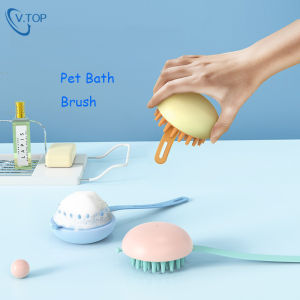 V.TOP Pet Bath Brush / Sikat Mandi Hewan Peliharaan / Sikat Mandi Bahan Silikon Untuk Hewan Peliharaan Kucing Dan Anjing