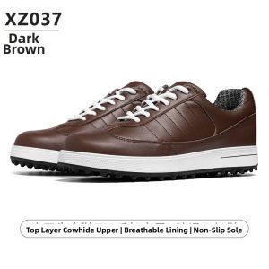 PGM GOLF | Mens Golf Shoes Leather Upper Breathable Lining Non-Slip