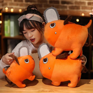 Boneka Chainsaw Man Denji Pochita Stuffed Plush Anime Mainan Boneka Bahan Halus Kualitas SNI 10/25/40CM