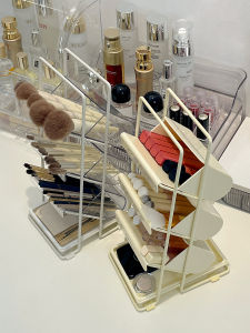 Elegant European Desktop Makeup Brush Storage Cylinder Student Bedroom Eyeliner Lipstick Organizer Rack Plastic Detachable Mobile