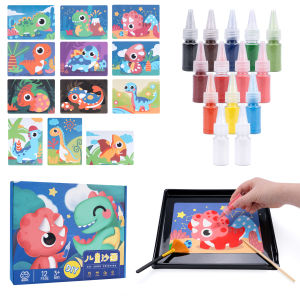 DIY Sand Painting Princess Animals Unicorn Series Sand Painting Cards Sand Art Kit Montessori Toys Educational Toys Kids Gifts