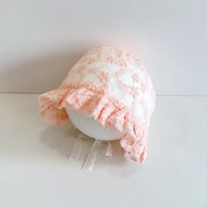 Princess Style Baby Girl Summer Hat Thin Lace Butterfly Knot Sunshade Cap Cotton Blend Fabric round Top Short Brim Outing Hat