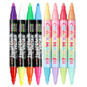 8/16 Colors Chalk Markers Set Liquid Chalk Highlighter Markers for Blackboard Neon Pens Washable Window Drawing Car Wet Erase