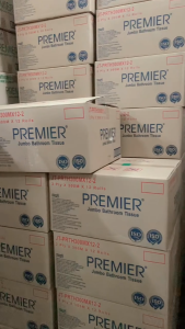 กระดาษชำระม้วนใหญ่ ตรา PREMIER ยาว 300 เมตร/ม้วน (12ม้วน/ลัง) ความหนา 2 ชั้น ทิชชู่ม้วนใหญ่