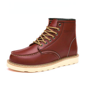 Spring New Genuine Leather Mens Boots Luxury High Quality Men Ankle Boots Fashion Handmade Motorcycle Boots Men Waterproof Shoe