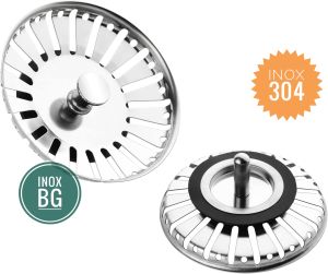 INOX 304 Nắp Chặn Rác Bồn Rửa Chén Đường Kính 83mm
