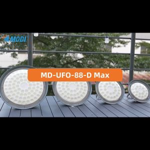 MODI ไฟโซล่าร์เซลส์ พลังแสงอาทิตย์ หลอดไฟ โคมไฟHighbayโซล่าเซลล์ UFO รุ่นD MAX 100W/200W/300W/400W (แสง : ขาว/เหลือง) รีโมทคอนโทรล สายไฟยาว10M IP65