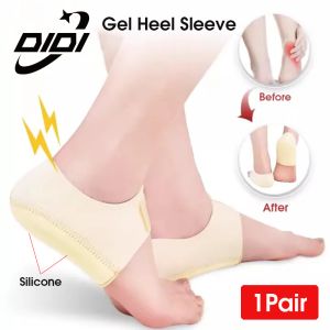 DIDI 1Pair Back Gel Heel Protectors Sleeves Pads Cushion Support for Relieving Heel Pain from Plantar Fasciitis Heel Spur Tendinitis Tumit Sakit