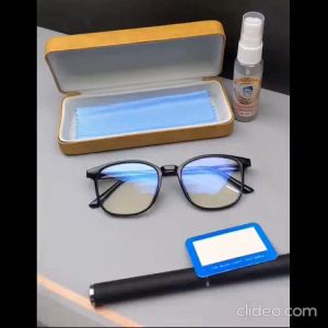 Kacamata Minus Fokus Pria Wanita PREMIUM Anti Radiasi Full Frame Kotak 0.50-4.00 (Free Box & Lap)