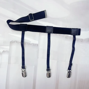 1 Pair Men Shirt Stays Belt Keep Shirt Tucked Leg Thigh Suspender Garters Strap Duck Beak Clip Metal