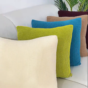 38cm x38cm Soft Large Corn Velvet Cushion Cover Pillowcase Home Sofa Decoration 1 Piece