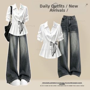 NUMEN BUTTON | Large Size Casual Outfit Set 2 Pieces