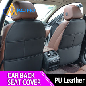 PU Leather Car Anti-kick Pad Auto Seat Back Organizer Storage Bag Car Backseat Anti Scratch Protector Pads with Cover