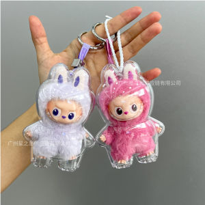 NEW Transparent Protective Case For LABUBU V4 PIN FOR LOVE Series Vinyl Plush Doll Dust Cover Storage Box For LABUBU Accessories