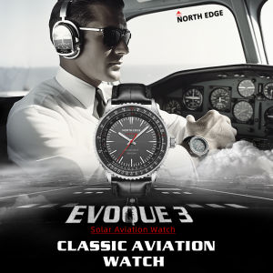 NORTH EDGE EVOQUE3 EDC Gear Solar Power Watch For Men Outdoor Wearables Metal Case Luminous Pointer
