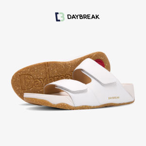 DAYBREAK Softwood Slide Leather สีขาว รองเท้าแตะ แบบสวม หนังแท้ สีขาว นุ่มสบาย ผู้ชาย ผู้หญิง