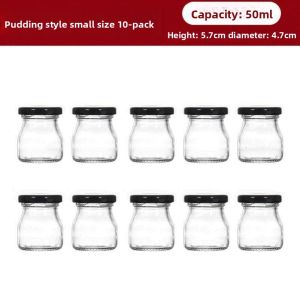 10 Separate Small Glass Bottles 50ml 75ml 100ml Sealed Jars Kitchen Storage Containers Eco Friendly Glass Containers for Food Storage