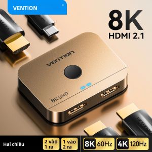 Bộ Chuyển Đổi HDMI 2.1 Hai Chiều Vention 8K 60Hz 4K 120Hz Cho Laptop PC PS5 Xbox TV - Bộ Chia HDMI 2 Vào 1 Ra 1 Vào 2 Ra
