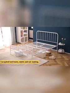 Metal Platform Bed Frame Mattress Foundation Black Iron-Art Headboard/Footboard/Under Bed Storage No Box Spring Needed