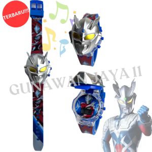 JAM TANGAN FASHION ANAK LAKI LAKI LAMPU DAN MELODY KARAKTER ULTRAMAN ZERO  TG1055