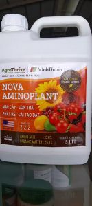 Phân bón lá NPK Sinh học NOVA AMINOPLANT Mập cây - lớn trái- phát rễ- cải tạo đất can 5 lít.