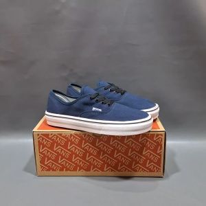 SEPATU VANS21 AUTHENTIK DX ANAHEIM NAVY PUTIH KANVAS 36-43