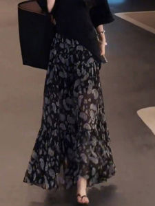 Váy Midi Đen Chữ a Cạp Cao Thời Trang Mùa Hè Mới Thiết Kế Cổ Điển Không Đều Cho Nữ