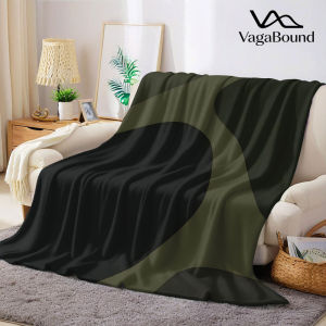 BILIBILI | Olive Abstract Curve Flannel Blanket Warm Soft Halloween Christmas Decorative Couch Warm Cozy All-Season Gift