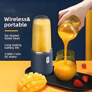 Multi functional USB dual cup juicing cup portable portable portable cup 304 stainless steel 6-blade blade mini juicer for home