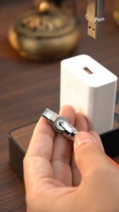 KABEL DATA TYPE-C / MICRO USB 120W 6A 1.5M / KABEL DATA ROTARY SUPER CABLE 120W 6A FAST CHARGING