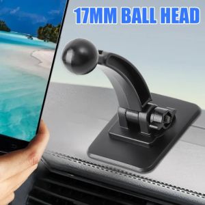 17mm Ball Head Base Sticky Car Phone Holder 180° Rotation Mount Universal Dashboard Cell Phone Bracket Base Stand Accessories
