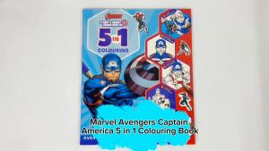 Marvel Captain America 5 In 1 Colouring Book With Over 60 Stickers & Fun Activities For Kids
